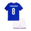 Conjunto (Camiseta+Pantalón Corto) Francia Tchouameni 8 Primera Equipación Euro 2024 - Niño